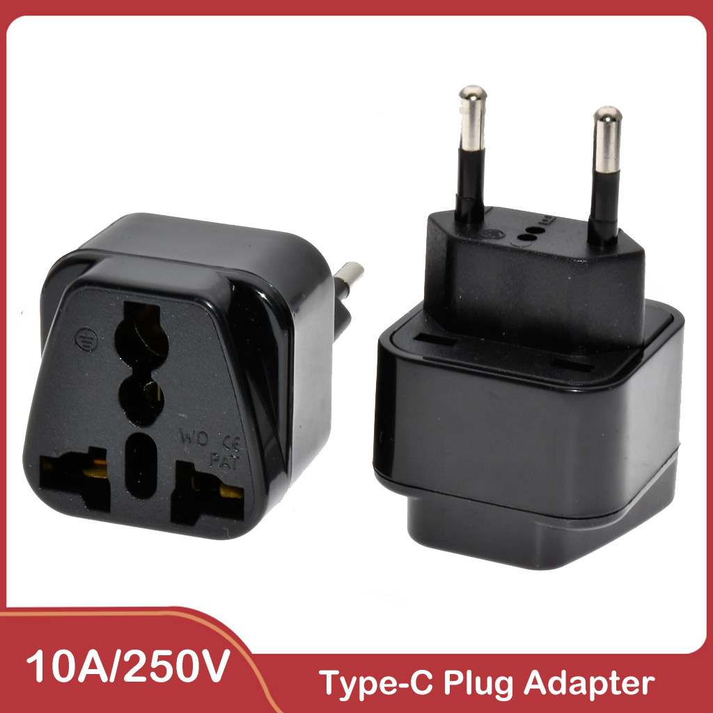 Phone Accessories Uk - Universal 2 Round Pin Plug Adapter