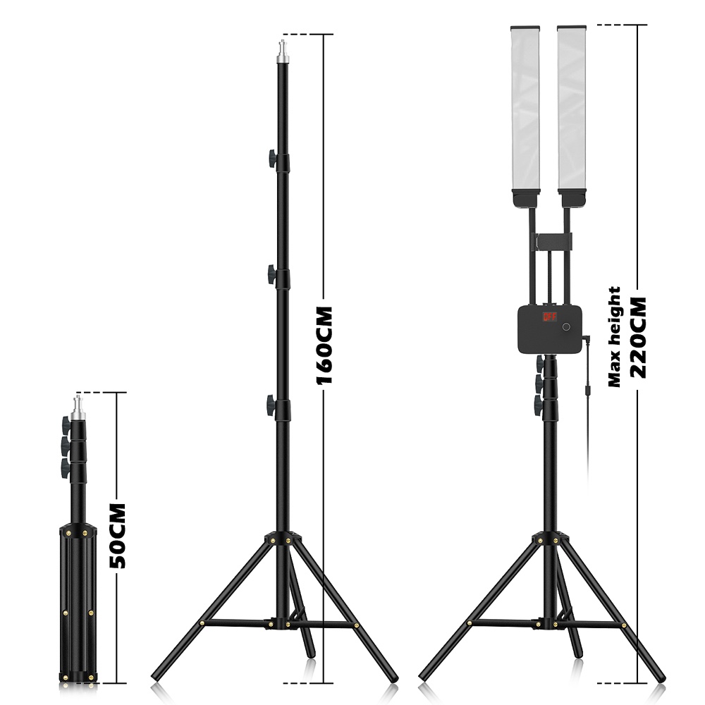 45W LED Video Light Double Arm - đánh giá và giá Led Strip Selfie