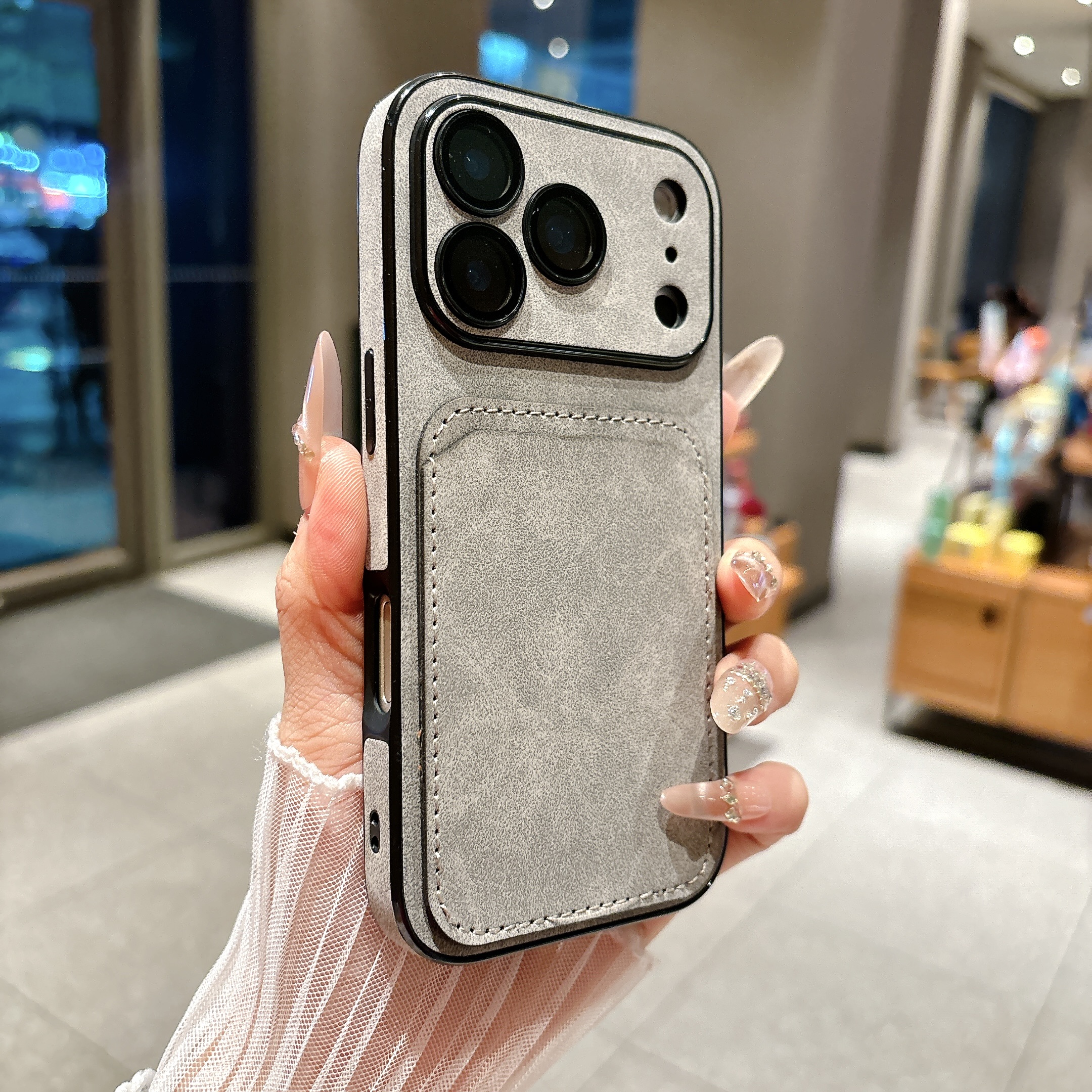 Wallet Card Holder Suede Leath - đánh giá và giá Phone Accessories Case