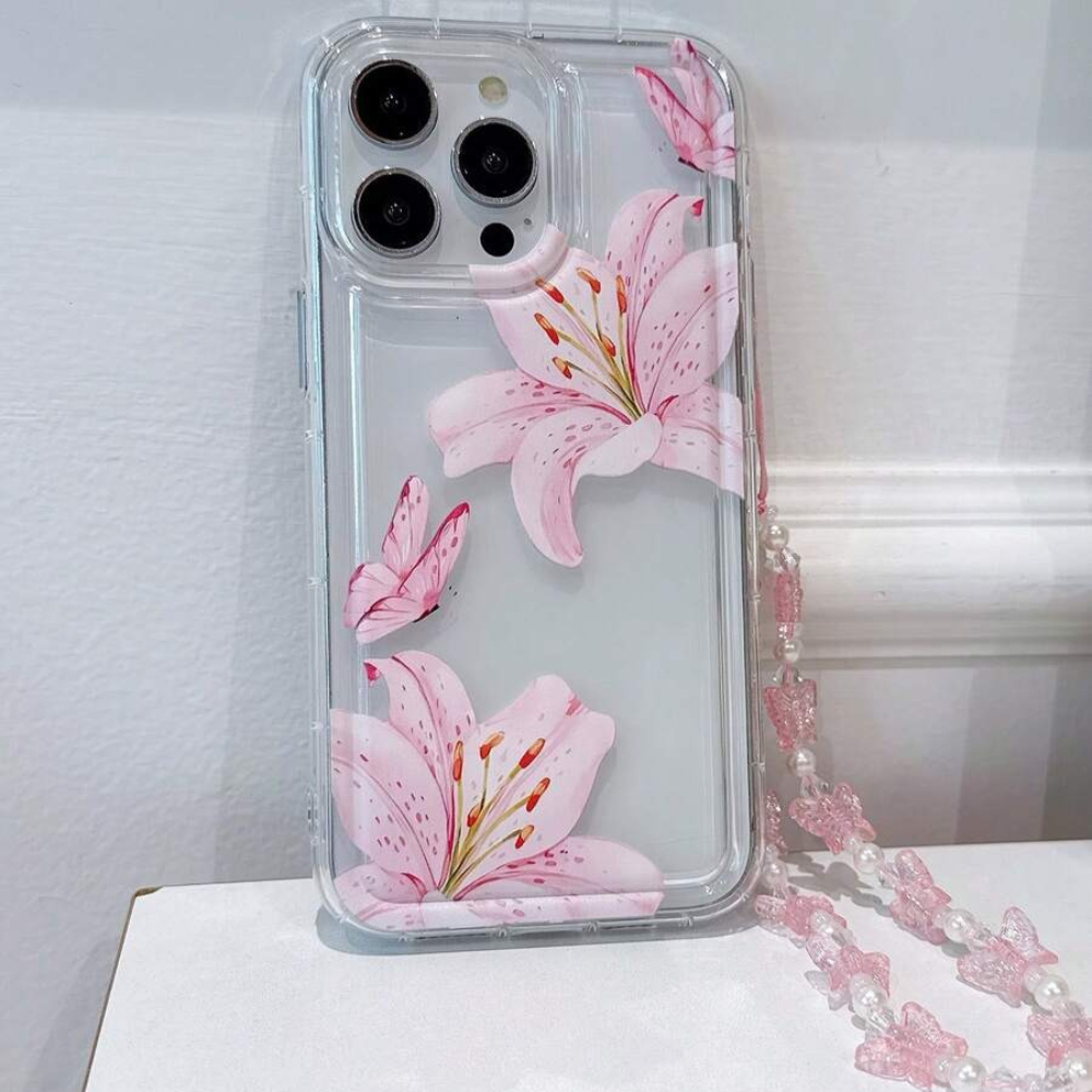 Sweet Pink Lily Pattern With L - đánh giá và giá Phone Accessories Case
