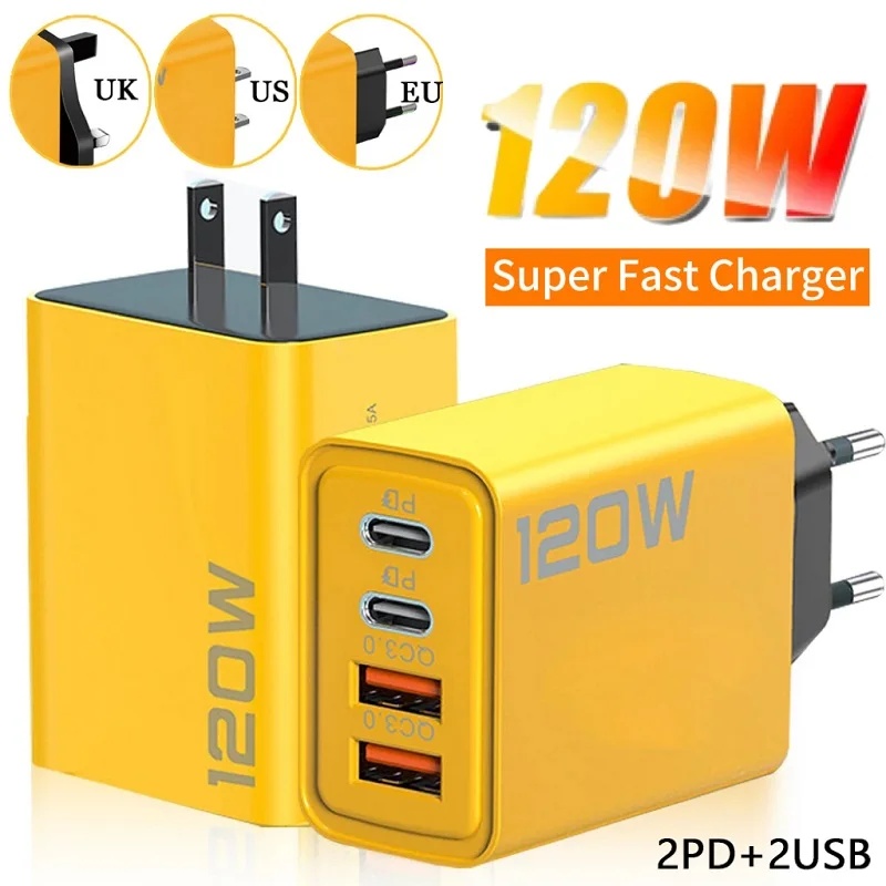 120W USB C PD Charger 4 Ports  - đánh giá và giá Phone Accessories Uk