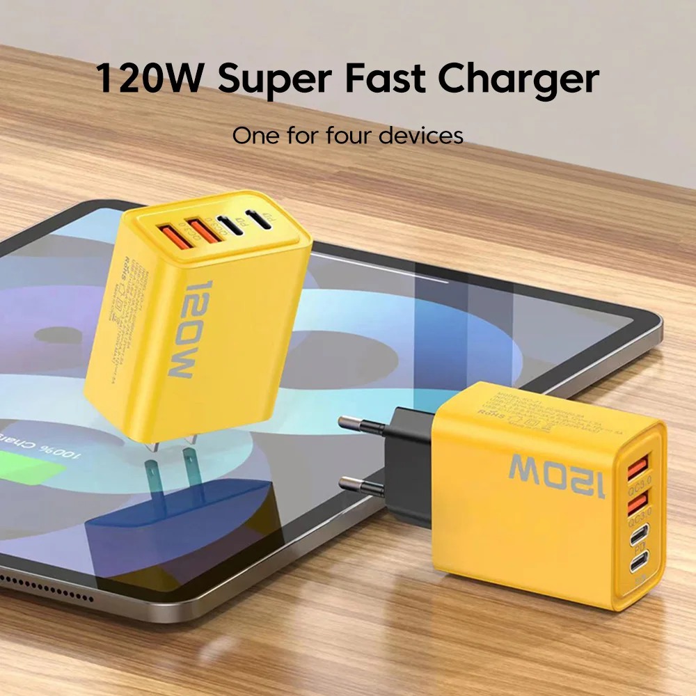 120W USB C PD Charger 4 Ports  - đánh giá và giá Phone Accessories Uk