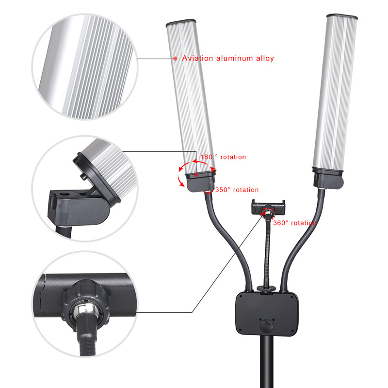 Double Arms LED Fill Light Pho - đánh giá và giá Led Strip Selfie