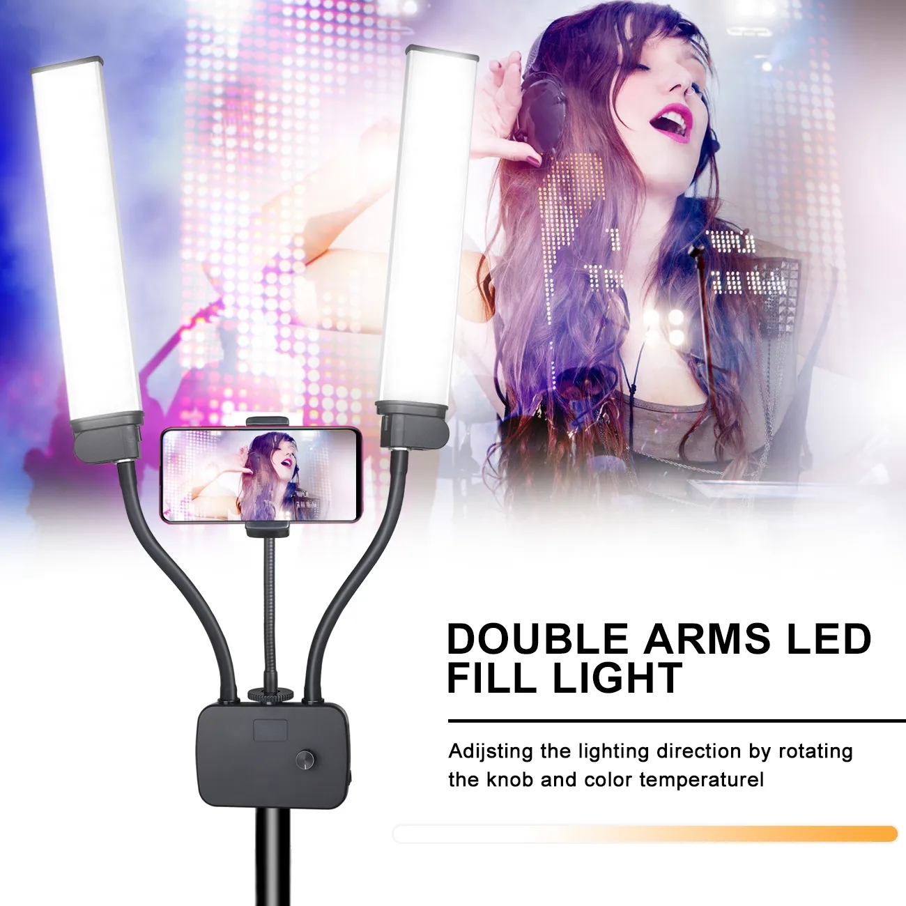 45W Double Arm Fill Ring Light - đánh giá và giá Led Strip Selfie