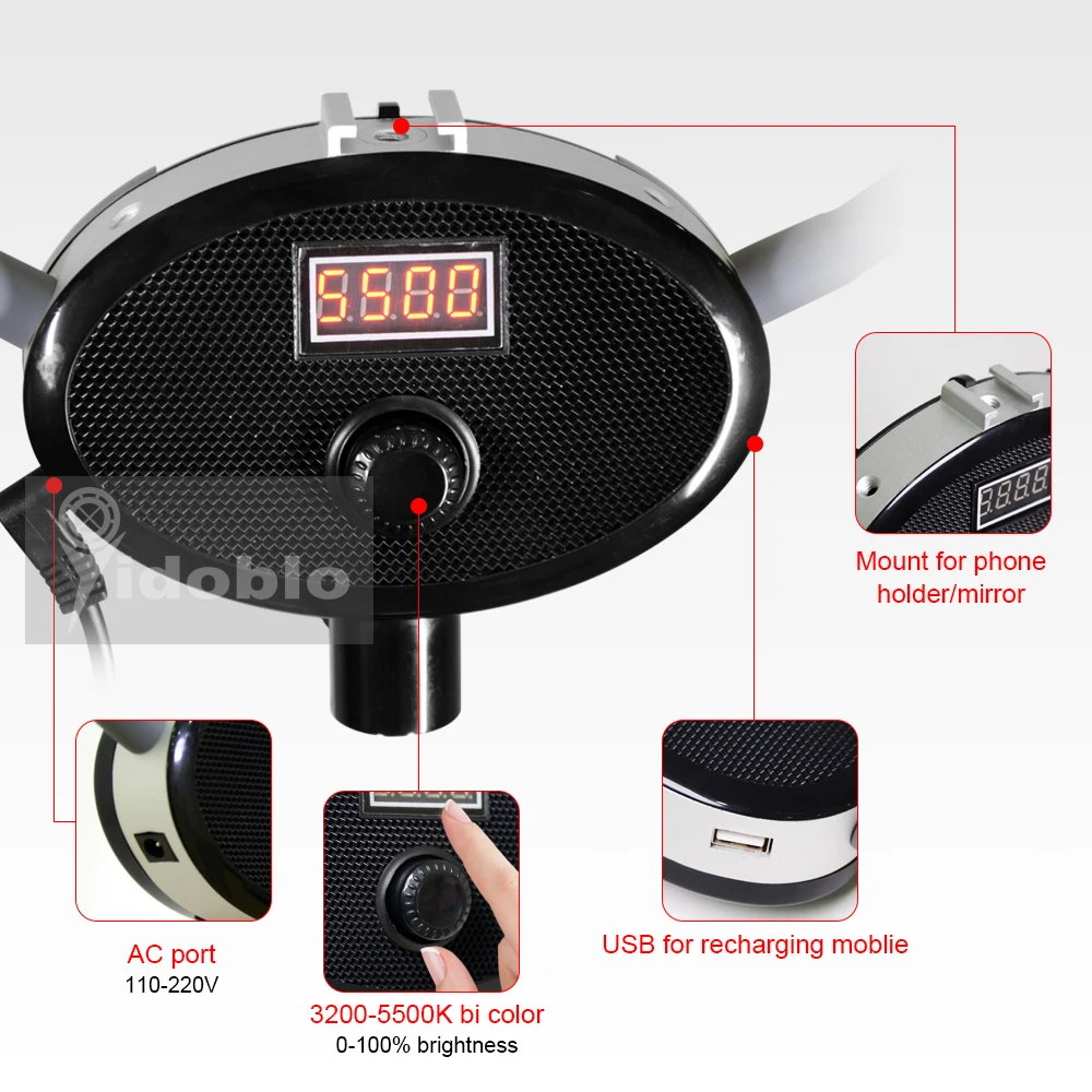 3000K-5600K 50W/80W Photo Stud - đánh giá và giá Led Strip Selfie