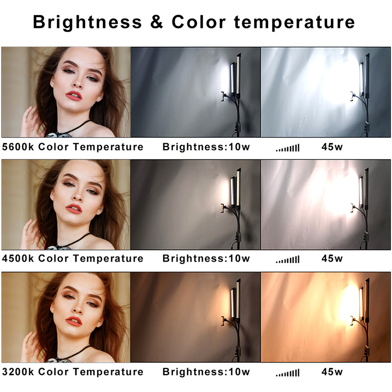 45W LED Video Light Double Arm - đánh giá và giá Led Strip Selfie